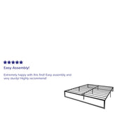 Lana 14 Inch Metal Platform Bed Frame - No Box Spring Needed with Steel Slat Support and Quick Lock Functionality (King)