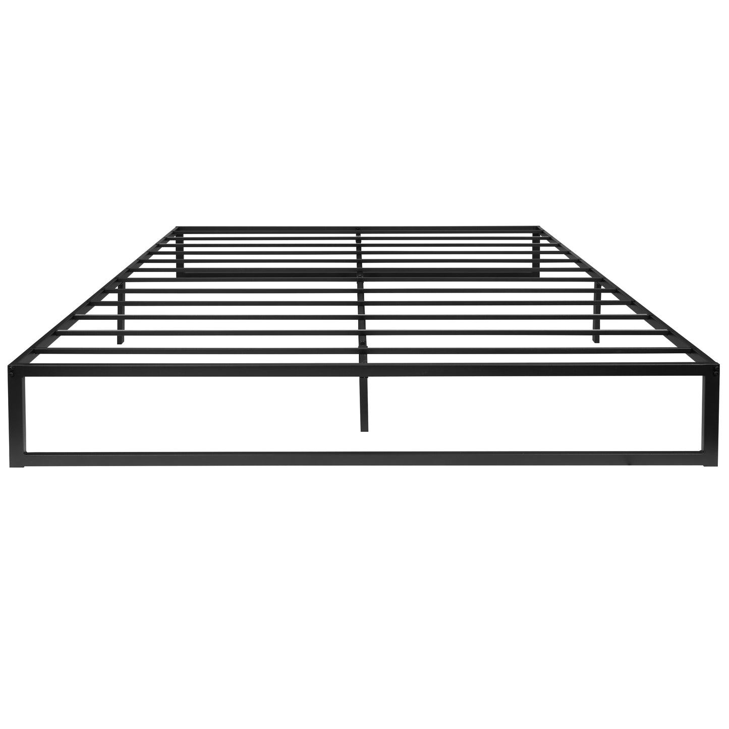 Lana 14 Inch Metal Platform Bed Frame - No Box Spring Needed with Steel Slat Support and Quick Lock Functionality (King)