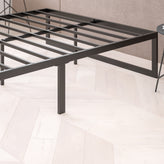 Lana 14 Inch Metal Platform Bed Frame - No Box Spring Needed with Steel Slat Support and Quick Lock Functionality (Queen)