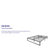 Lana 14 Inch Metal Platform Bed Frame - No Box Spring Needed with Steel Slat Support and Quick Lock Functionality (Queen)
