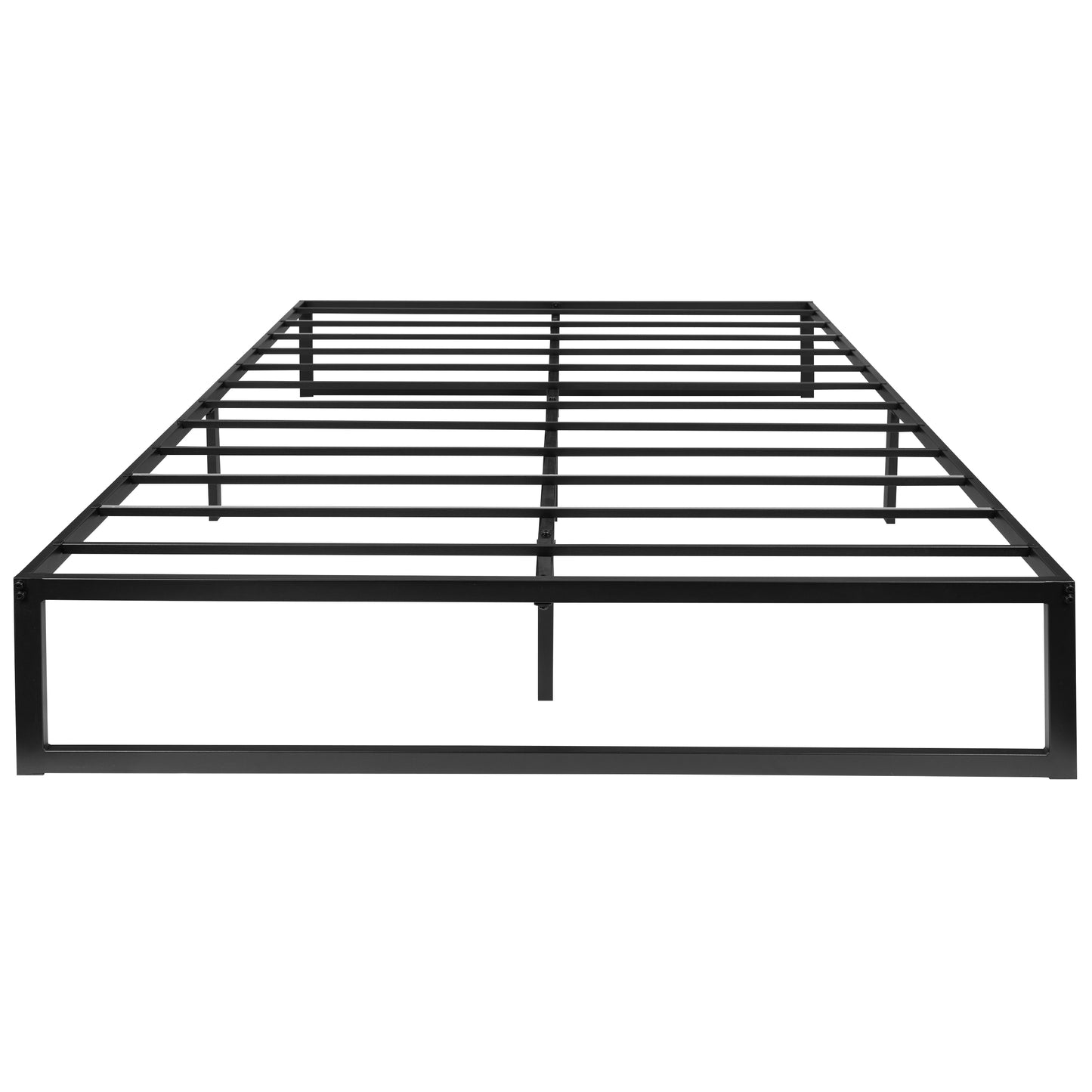 Lana 14 Inch Metal Platform Bed Frame - No Box Spring Needed with Steel Slat Support and Quick Lock Functionality (Queen)