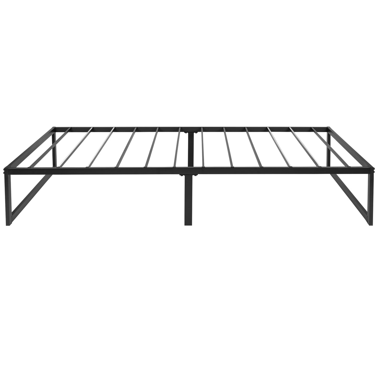 Lana 14 Inch Metal Platform Bed Frame - No Box Spring Needed with Steel Slat Support and Quick Lock Functionality (Twin)