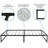 Lana 14 Inch Metal Platform Bed Frame - No Box Spring Needed with Steel Slat Support and Quick Lock Functionality (Twin)