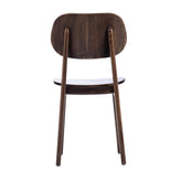 Verona Commercial Grade Solid Wood Dining Chair with Curved Oval Backrest in Antique Copper