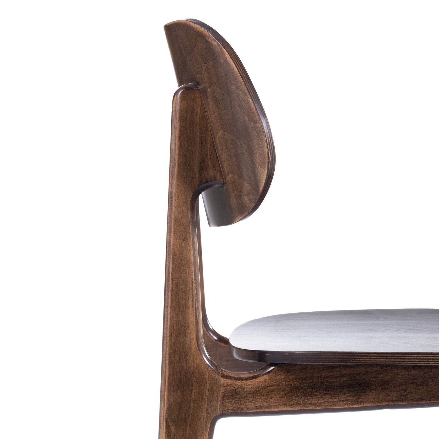 Verona Commercial Grade Solid Wood Dining Chair with Curved Oval Backrest in Antique Copper