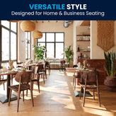 Verona Commercial Grade Solid Wood Dining Chair with Curved Oval Backrest in Antique Copper