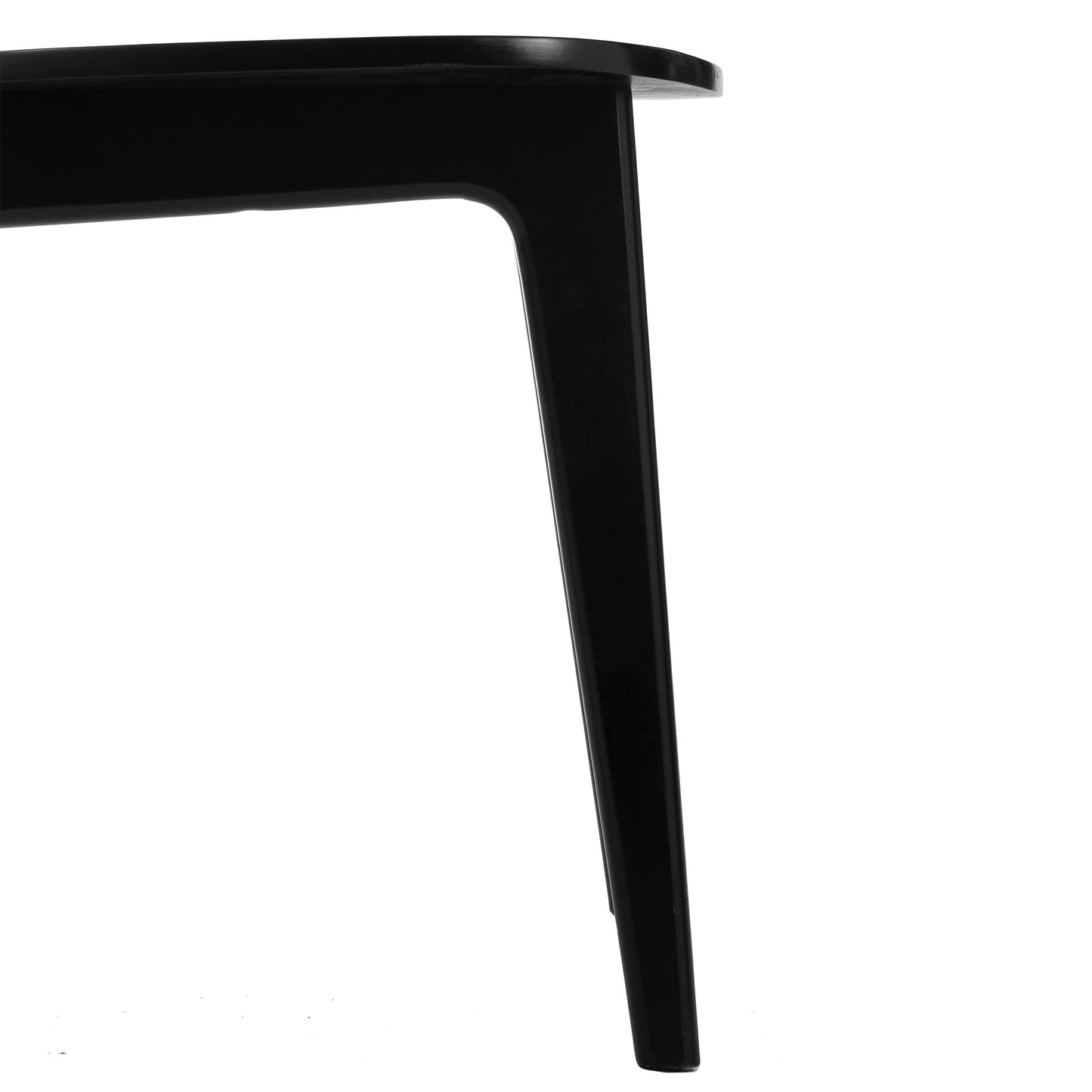 Verona Commercial Grade Solid Wood Dining Chair with Curved Oval Backrest in Black