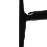 Verona Commercial Grade Solid Wood Dining Chair with Curved Oval Backrest in Black