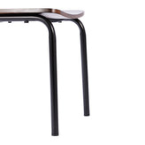 Cyprus Commercial Grade Solid Wood Dining Chair with Black Metal Frame and Antique Copper Finish