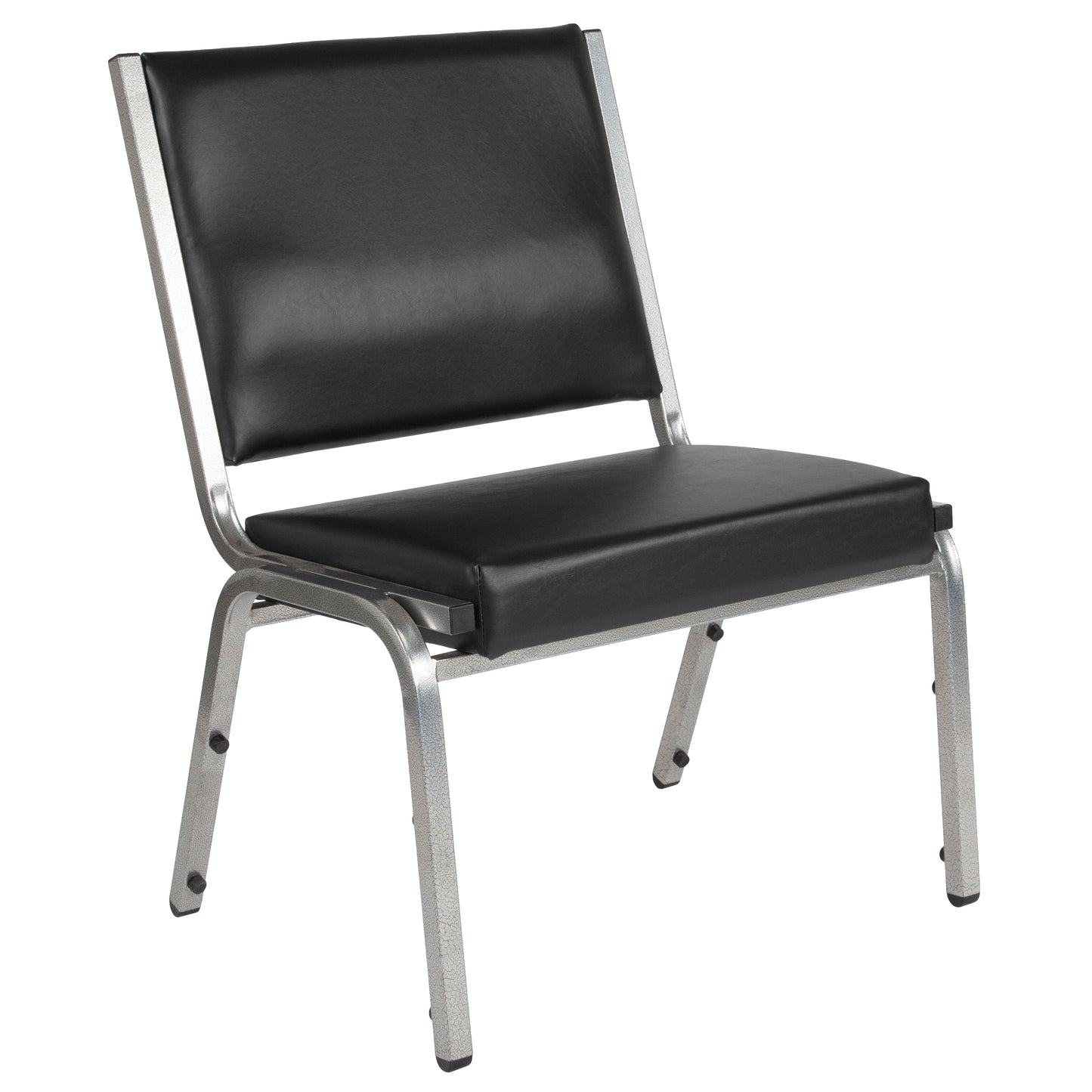 HERCULES Series 950 lb. Rated Black Antimicrobial Vinyl Bariatric Medical Reception Chair