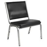 HERCULES Series 950 lb. Rated Black Antimicrobial Vinyl Bariatric Medical Reception Chair