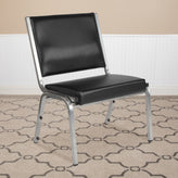HERCULES Series 950 lb. Rated Black Antimicrobial Vinyl Bariatric Medical Reception Chair