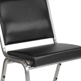 HERCULES Series 950 lb. Rated Black Antimicrobial Vinyl Bariatric Medical Reception Chair