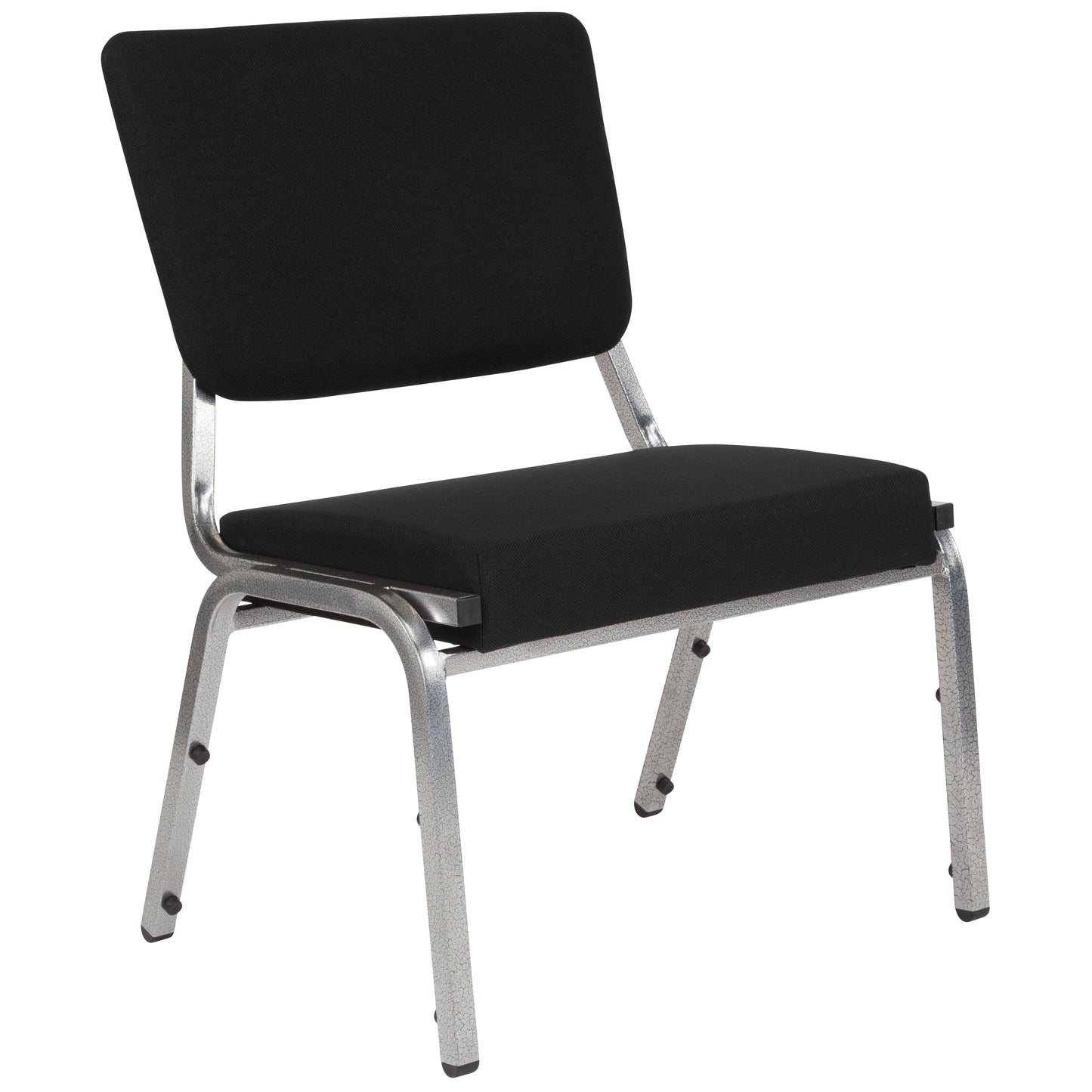HERCULES Series 1000 lb. Rated Black Antimicrobial Fabric Bariatric Medical Reception Chair with 3/4 Panel Back