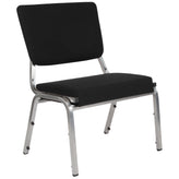 HERCULES Series 1000 lb. Rated Black Antimicrobial Fabric Bariatric Medical Reception Chair with 3/4 Panel Back