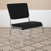 HERCULES Series 1000 lb. Rated Black Antimicrobial Fabric Bariatric Medical Reception Chair with 3/4 Panel Back