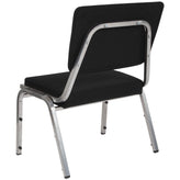 HERCULES Series 1000 lb. Rated Black Antimicrobial Fabric Bariatric Medical Reception Chair with 3/4 Panel Back