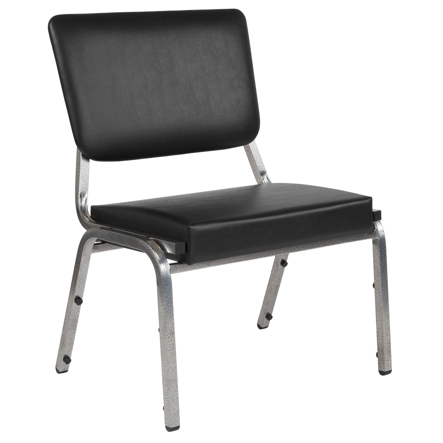 HERCULES Series 1000 lb. Rated Black Antimicrobial Vinyl Bariatric Medical Reception Chair with 3/4 Panel Back