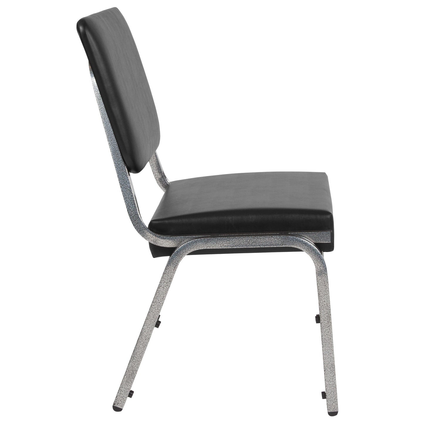 HERCULES Series 1000 lb. Rated Black Antimicrobial Vinyl Bariatric Medical Reception Chair with 3/4 Panel Back