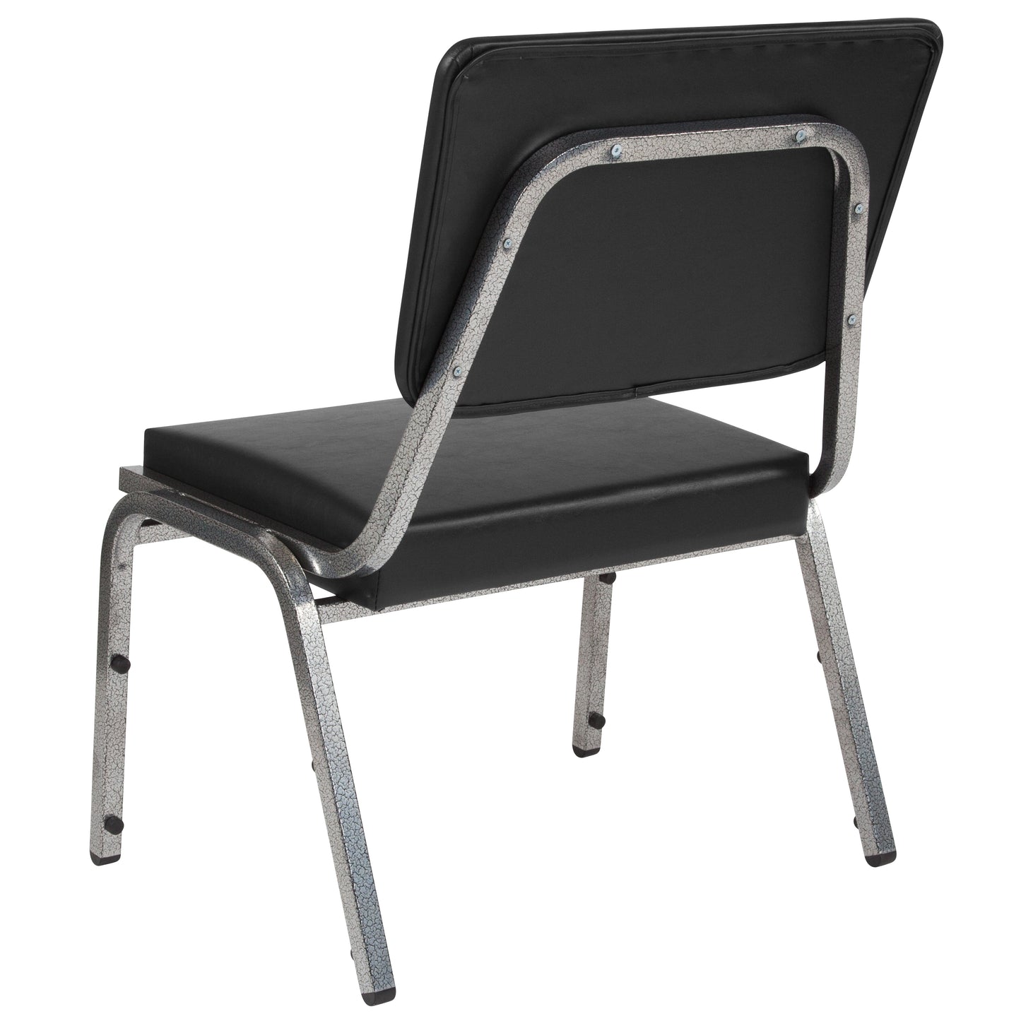 HERCULES Series 1000 lb. Rated Black Antimicrobial Vinyl Bariatric Medical Reception Chair with 3/4 Panel Back