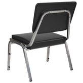 HERCULES Series 1000 lb. Rated Black Antimicrobial Vinyl Bariatric Medical Reception Chair with 3/4 Panel Back
