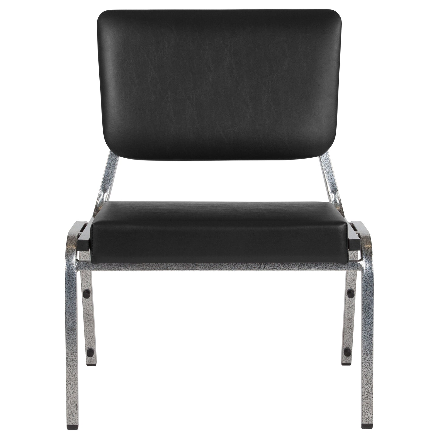 HERCULES Series 1000 lb. Rated Black Antimicrobial Vinyl Bariatric Medical Reception Chair with 3/4 Panel Back