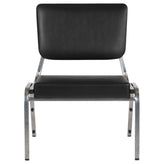 HERCULES Series 1000 lb. Rated Black Antimicrobial Vinyl Bariatric Medical Reception Chair with 3/4 Panel Back