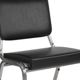 HERCULES Series 1000 lb. Rated Black Antimicrobial Vinyl Bariatric Medical Reception Chair with 3/4 Panel Back