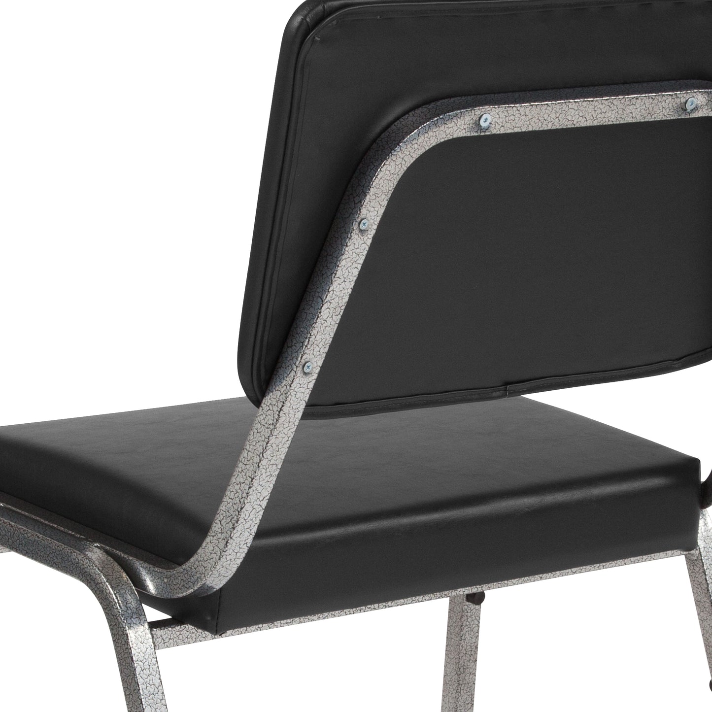 HERCULES Series 1000 lb. Rated Black Antimicrobial Vinyl Bariatric Medical Reception Chair with 3/4 Panel Back