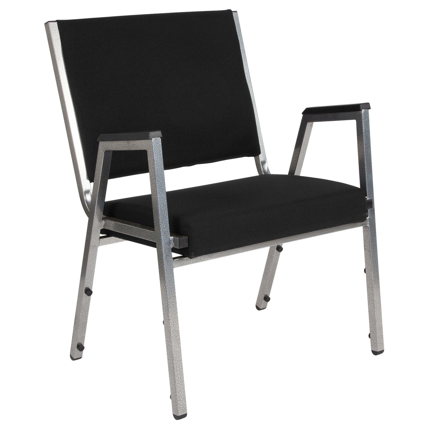 HERCULES Series 1000 lb. Rated Black Antimicrobial Fabric Bariatric Medical Reception Arm Chair