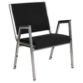 HERCULES Series 1000 lb. Rated Black Antimicrobial Fabric Bariatric Medical Reception Arm Chair