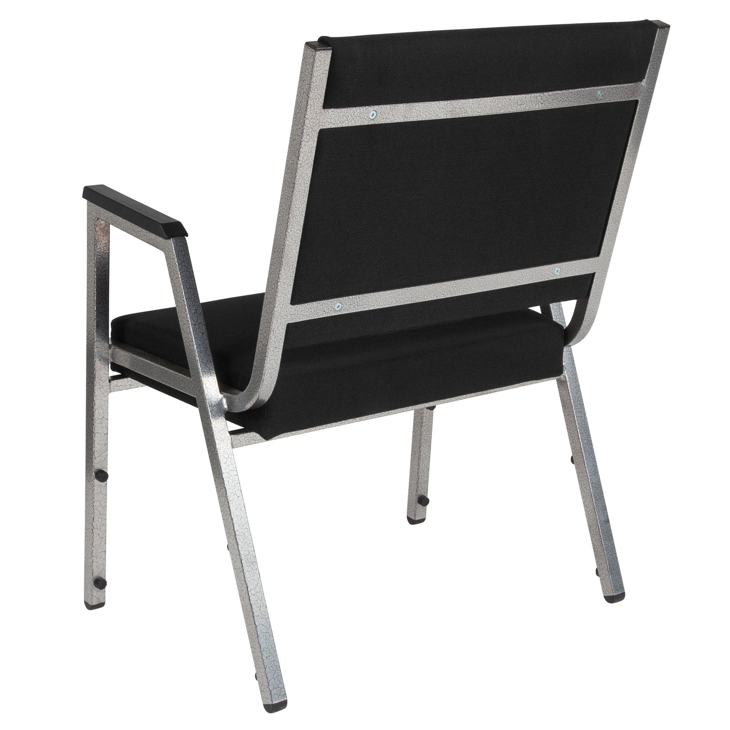 HERCULES Series 1000 lb. Rated Black Antimicrobial Fabric Bariatric Medical Reception Arm Chair