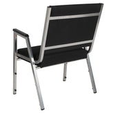 HERCULES Series 1000 lb. Rated Black Antimicrobial Fabric Bariatric Medical Reception Arm Chair