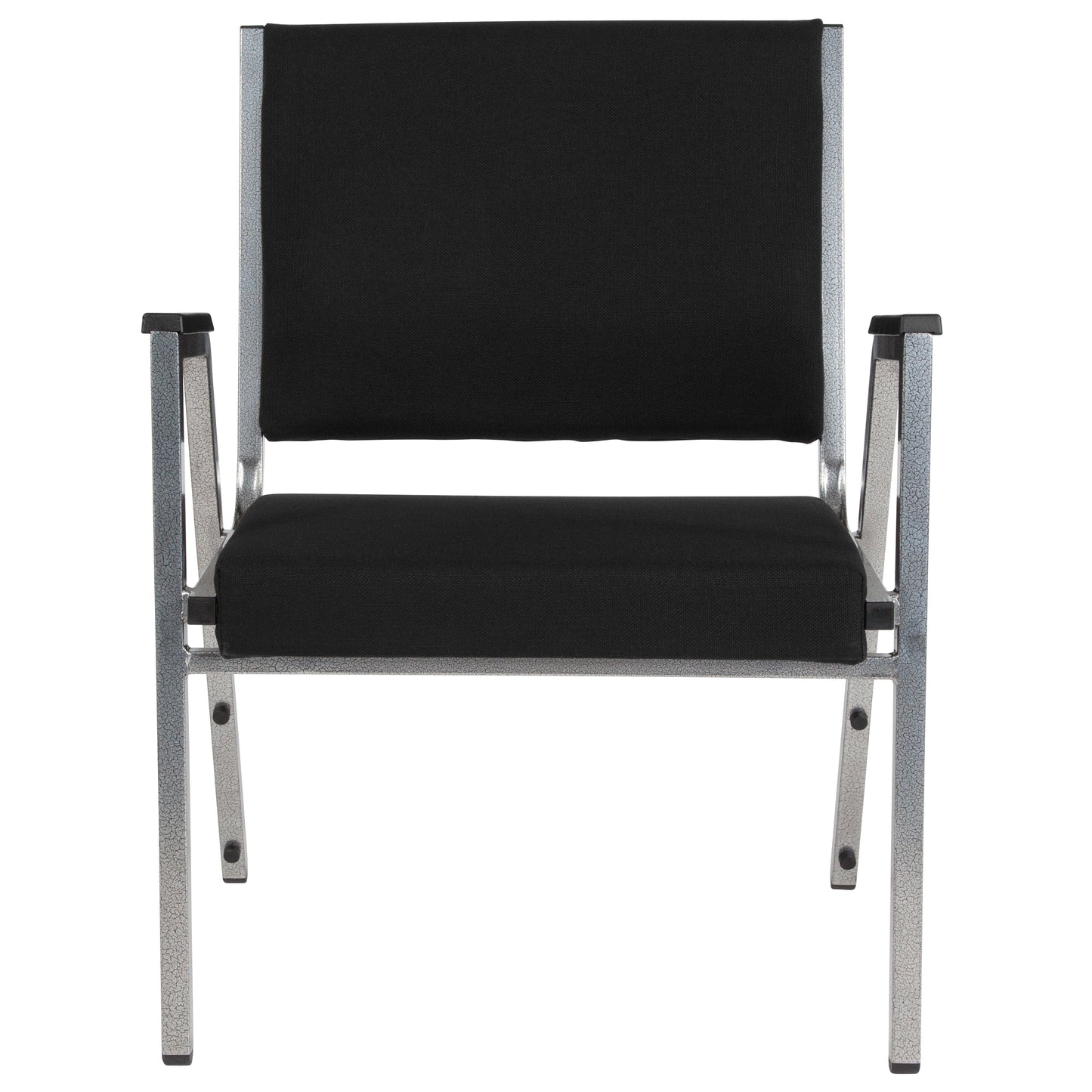 HERCULES Series 1000 lb. Rated Black Antimicrobial Fabric Bariatric Medical Reception Arm Chair