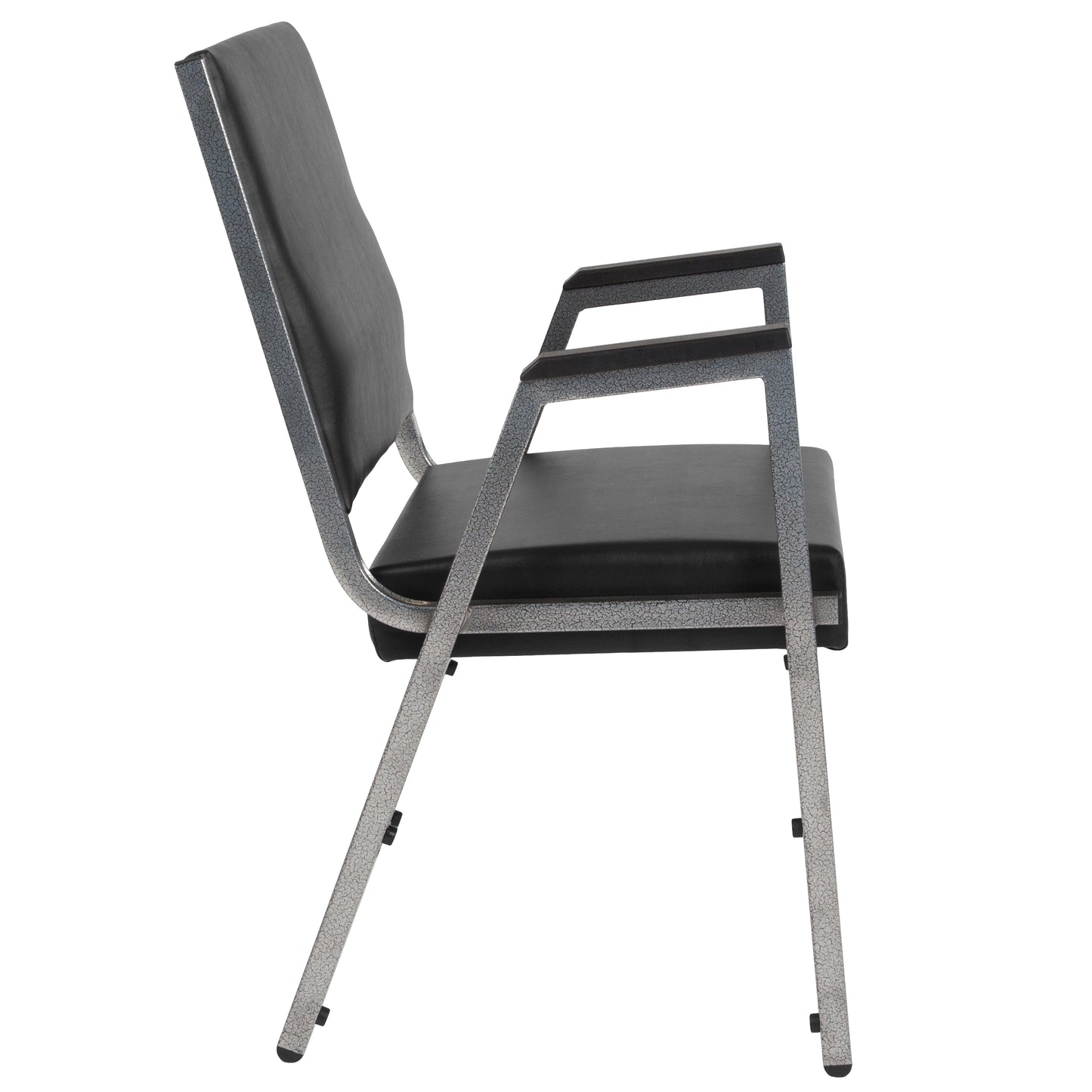 HERCULES Series 1000 lb. Rated Black Antimicrobial Vinyl Bariatric Medical Reception Arm Chair