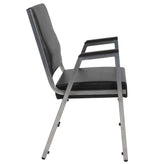 HERCULES Series 1000 lb. Rated Black Antimicrobial Vinyl Bariatric Medical Reception Arm Chair
