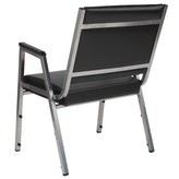 HERCULES Series 1000 lb. Rated Black Antimicrobial Vinyl Bariatric Medical Reception Arm Chair