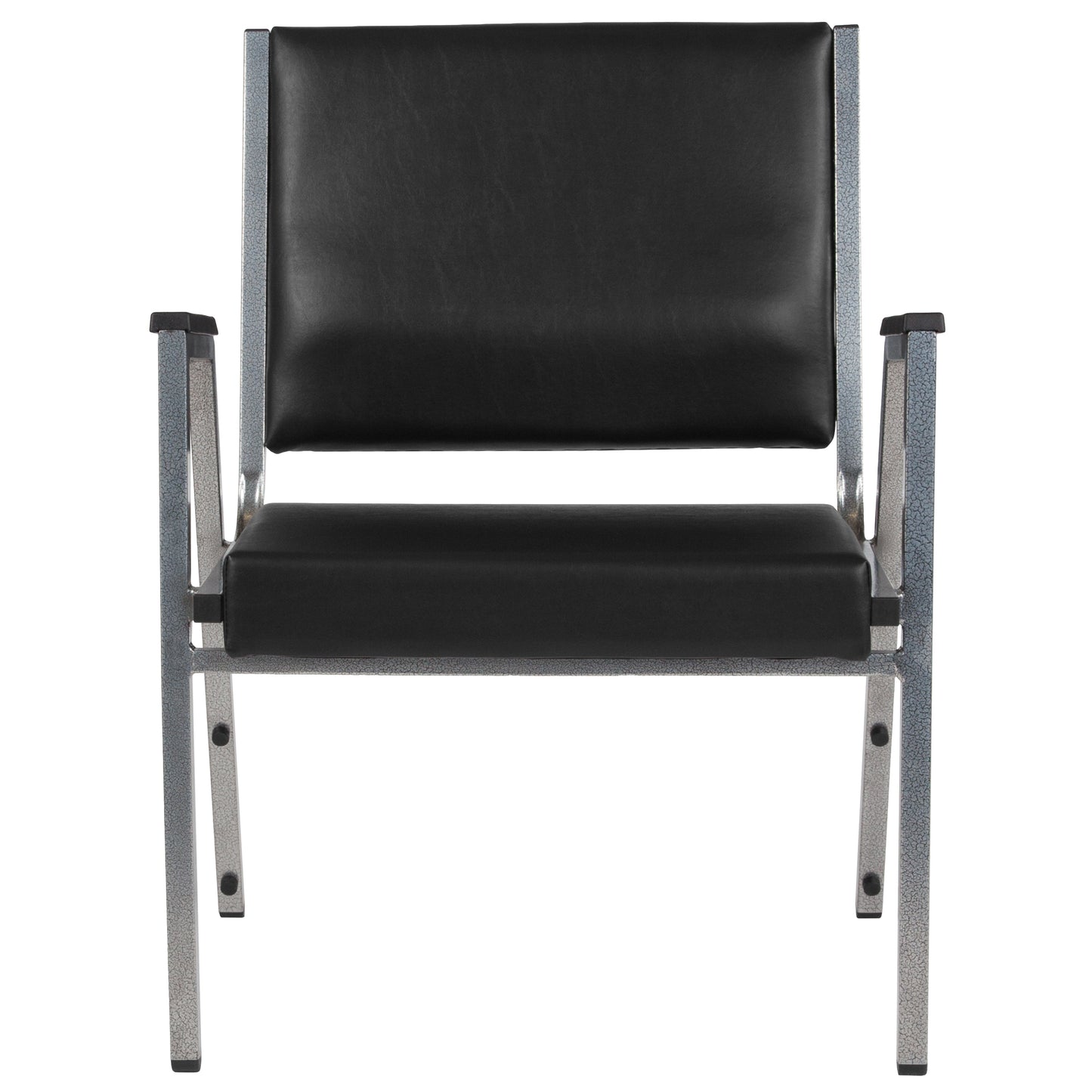 HERCULES Series 1000 lb. Rated Black Antimicrobial Vinyl Bariatric Medical Reception Arm Chair