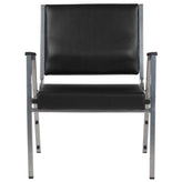 HERCULES Series 1000 lb. Rated Black Antimicrobial Vinyl Bariatric Medical Reception Arm Chair