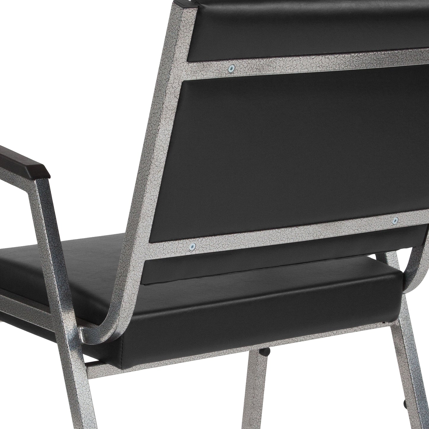 HERCULES Series 1000 lb. Rated Black Antimicrobial Vinyl Bariatric Medical Reception Arm Chair