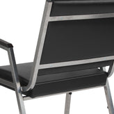 HERCULES Series 1000 lb. Rated Black Antimicrobial Vinyl Bariatric Medical Reception Arm Chair