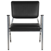 HERCULES Series 1000 lb. Rated Black Antimicrobial Vinyl Bariatric Medical Reception Arm Chair with 3/4 Panel Back