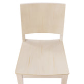 Naples Commercial Grade Solid Wood Dining Chair with Curved Backrest and Antique White Finish