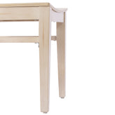 Naples Commercial Grade Solid Wood Dining Chair with Curved Backrest and Antique White Finish