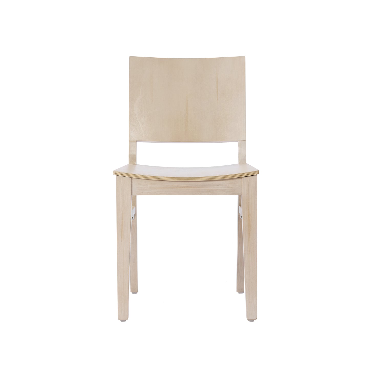 Naples Commercial Grade Solid Wood Dining Chair with Curved Backrest and Antique White Finish