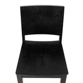Naples Commercial Grade Solid Wood Dining Chair with Curved Backrest and Black Finish