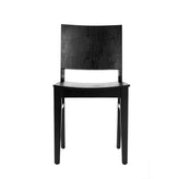 Naples Commercial Grade Solid Wood Dining Chair with Curved Backrest and Black Finish