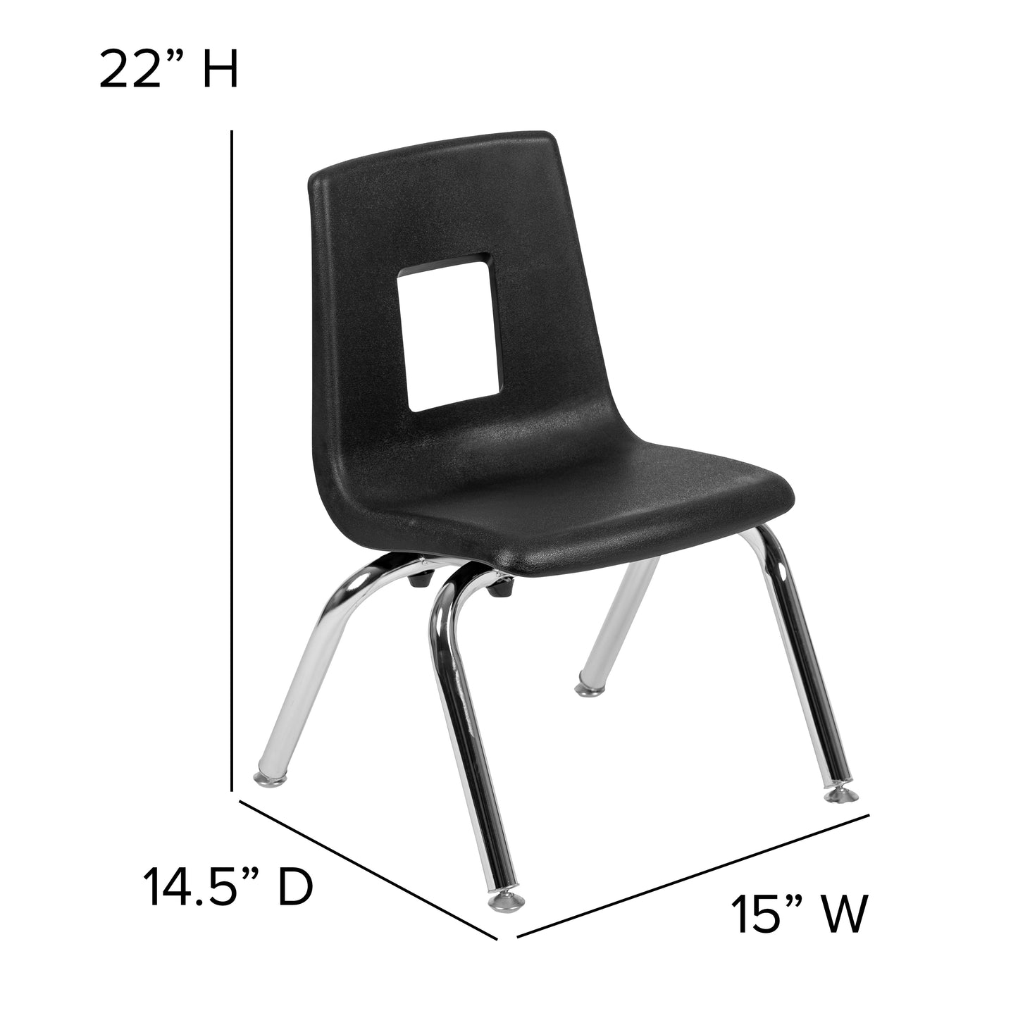 Emmy 60" Circle Wave Flexible Laminate Activity Table Set with 12" Student Stack Chairs, Grey/Black