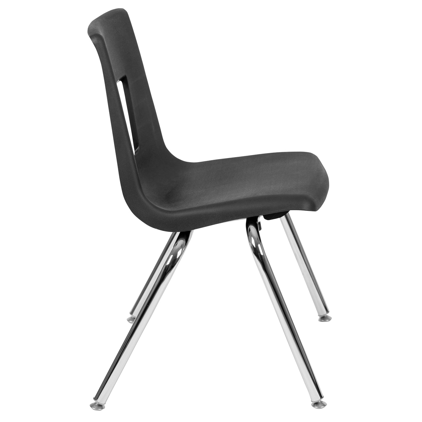 Emmy Mobile 47.5" Circle Wave Flexible Laminate Activity Table Set with 16" Student Stack Chairs, Grey/Black