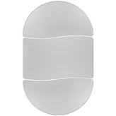 Emmy 2 Piece 76" Oval Wave Flexible Grey Thermal Laminate Activity Table Set - Height Adjustable Short Legs